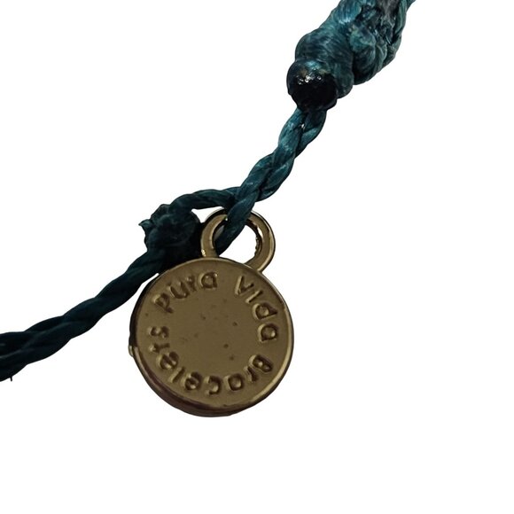 Pura Vida Gold Tone Chain Charm Braided Rope Bracelet Fashion Jewelry Women - Picture 4 of 5